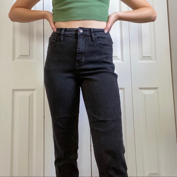 Hollister Jeans | Hollister Highrise Black Mom Jeans | Poshmark